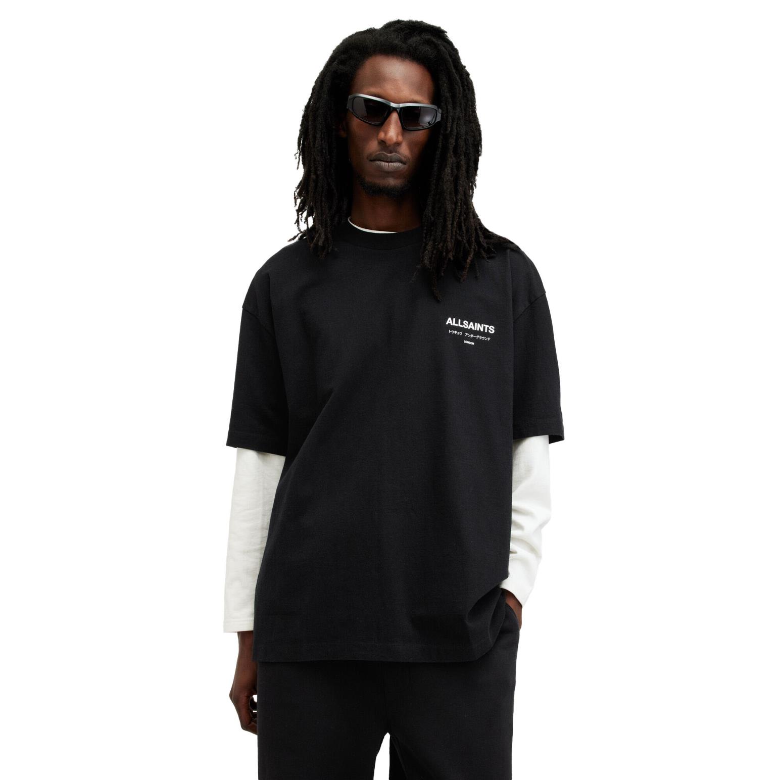 AllSaints Underground Oversized Crew Neck T-Shirt